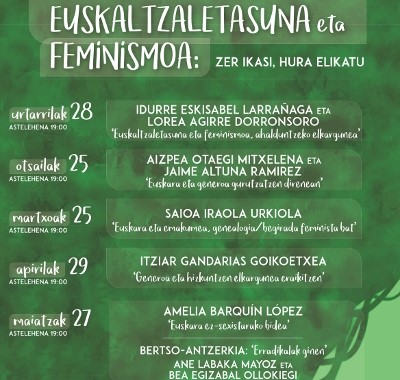 Itxaron zerrenda zabalik da ‘Euskaltzaletasuna eta Feminismoa: zer ikasi, hura elikatu’ ikastarorako