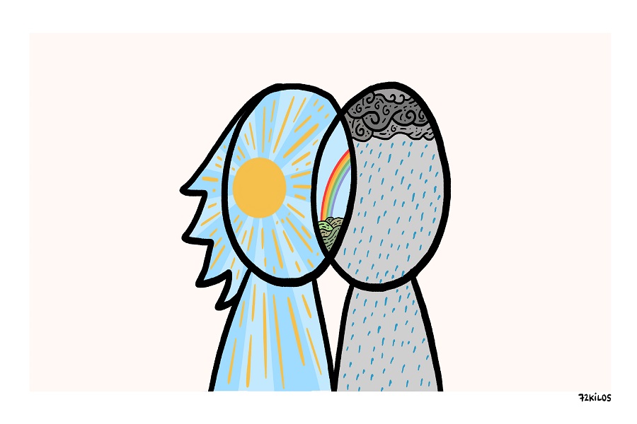 72kilos marrazkilariaren ‘Emozioetatik marrazketara’ erakusketa ireki dute Donostian, Literaktum jaialdiaren baitan