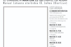 ‘Etena’ ez-erakusketa antolatu dute Oiartzunen, kulturaren norabideari buruzko gogoeta sustatzeko