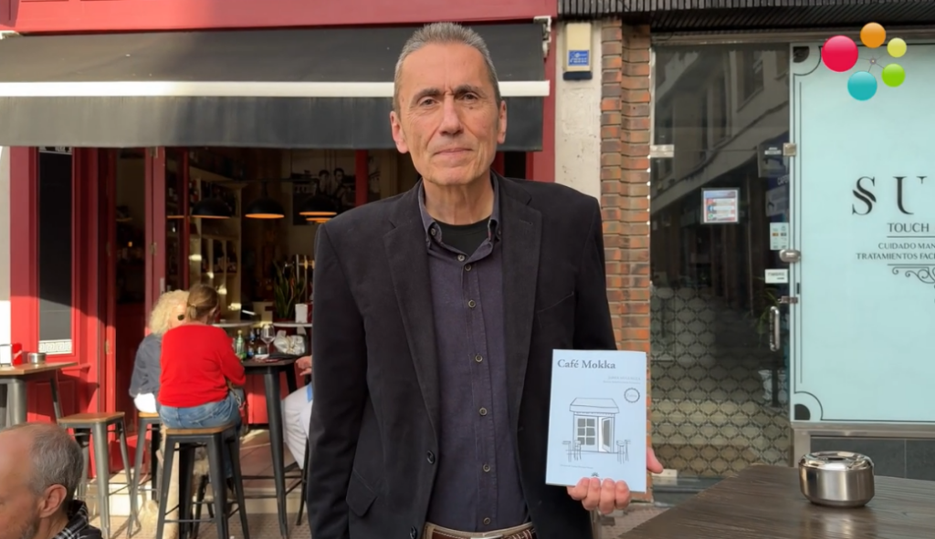 Jabier Muguruzak ‘Cafe Mokka’ eleberria kaleratu du eta irudi iradokitzaileekin lagundu ditu testuak