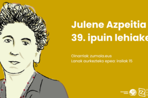 Julene Azpeitia ipuin lehiaketan parte hartzeko epea zabalik da Zumaian